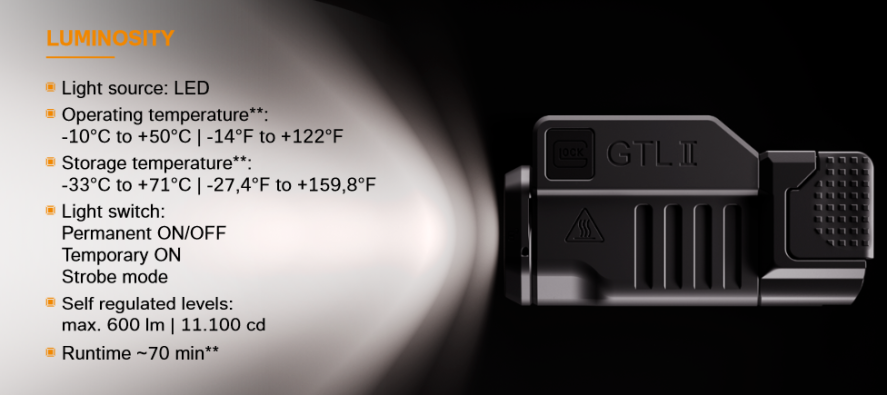 Glock GTL II Tactical Light