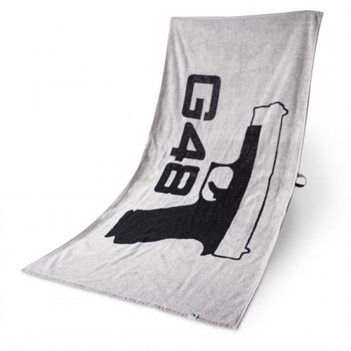 Glock Duschtuch grau/schwarz 70x140cm