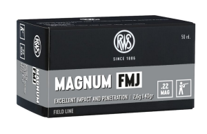 RWS .22WMR 40grs FMJ 50Stk