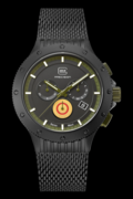 Glock Watch blk Titanium Case green silicon strap